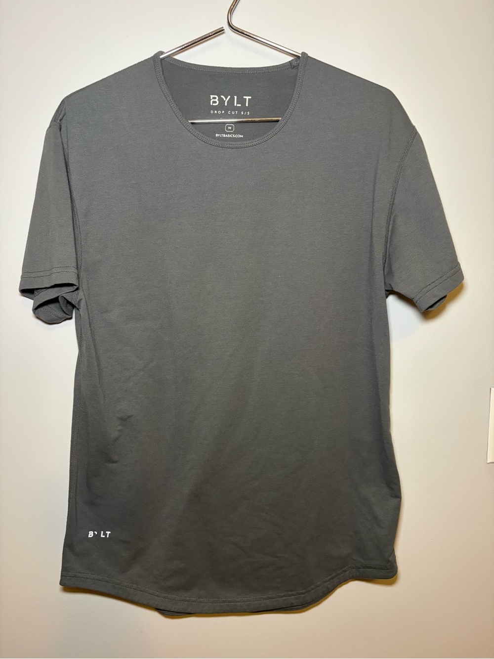 Men's BYLT Charcoal Crew Neck T-Shirt | Size M